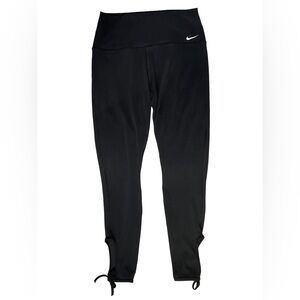 Nike Black Dri-FIT Performance Tights w/Tie Bottom Accents